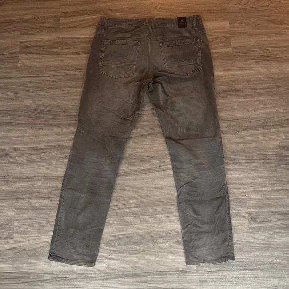 Prana Slim Fit Gray Lightweight Corduroy Pants 32x32 - Picture 6 of 8